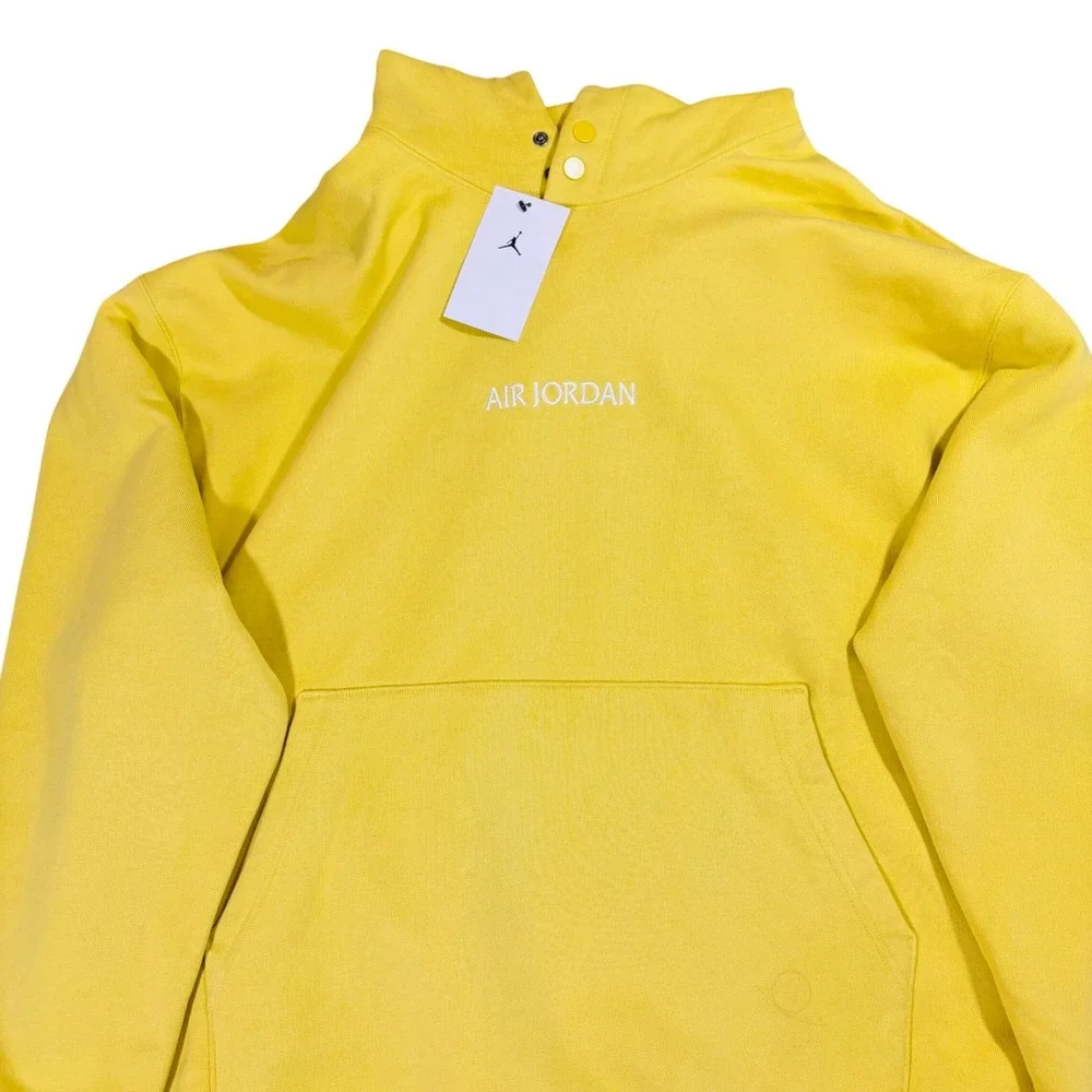 Jordan PSG Paris Wordmark Fleece Pullover Yellow Hoodie FN5324-700 Men XXL‎